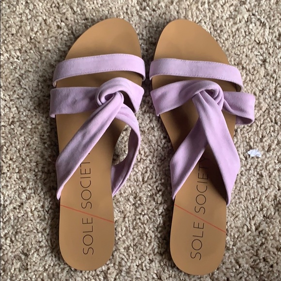 Light purple suede sandals - Picture 2 of 5
